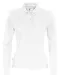 POLO PIQUE LONG SLEEVE LADY - GOTS GECERTIFICEERD Wit