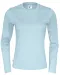 T-SHIRT LONG SLEEVE LADY - GOTS GECERTIFICEERD Lichtblauw