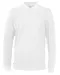 POLO PIQUE LONG SLEEVE MAN - GOTS GECERTIFICEERD Wit