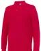 POLO PIQUE LONG SLEEVE MAN - GOTS GECERTIFICEERD Rood
