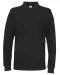POLO PIQUE LONG SLEEVE MAN - GOTS GECERTIFICEERD Zwart