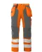 6506 SIGNALISATIEBROEK MET KNIEZAKKEN EN SPIJKERZAKKEN EN ISO 20471 KLASSE 2 Oranje